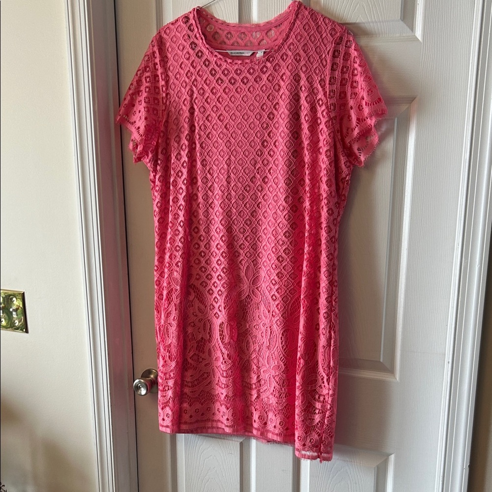 Isaac Mizrahi Vibrant Pink Lace Dress